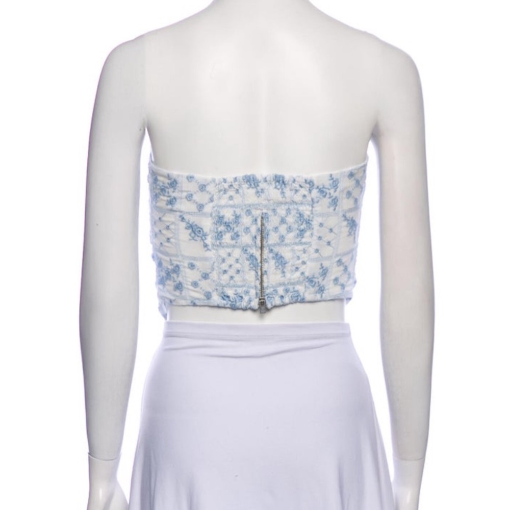 Reformation Dillon Blue and White Top - Picture 3 of 10